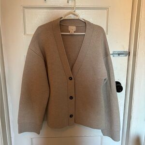 H&M Wool Cardigan Beige